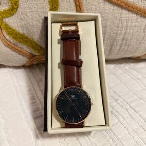 Daniel Wellington Watch- Classic Bristol, Black Watch Face, Genuine Leather